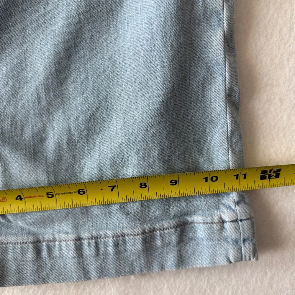 American Eagle Wide Leg Carpenter Jeans Womens 10 Light Wash Stretch Denim